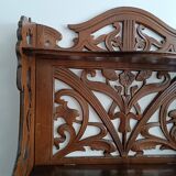 Art Nouveau openwork wooden shelf