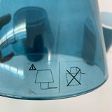 Set of 2 vintage table lamps Ikea Gavik mushroom blue glass