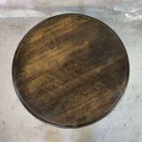 Vintage gueridon with beaded wooden legs.