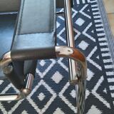 Chrome and black leather Wassily chair by Marcel Breuer