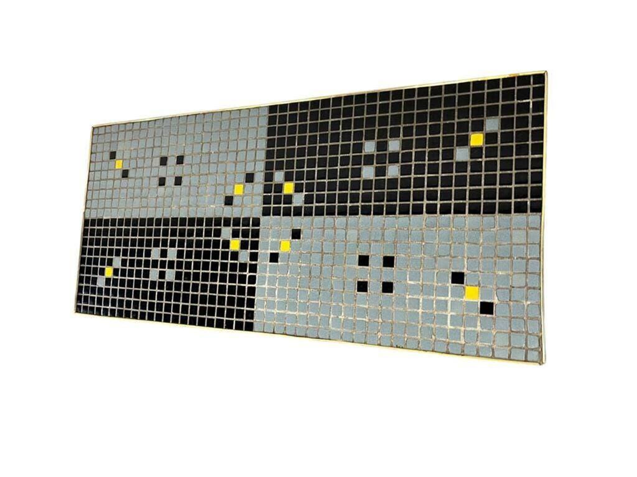 Table basse vintage mosaïque / table d'appoint / table à carreaux