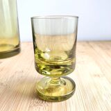 9 blown vintage glasses