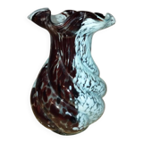 Artistic blown glass vase, speckled decoration, 1960s–70s