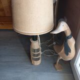 Rattan bottle lamp