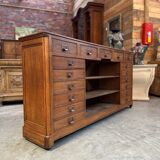 Early 20th-century oak hardware counter