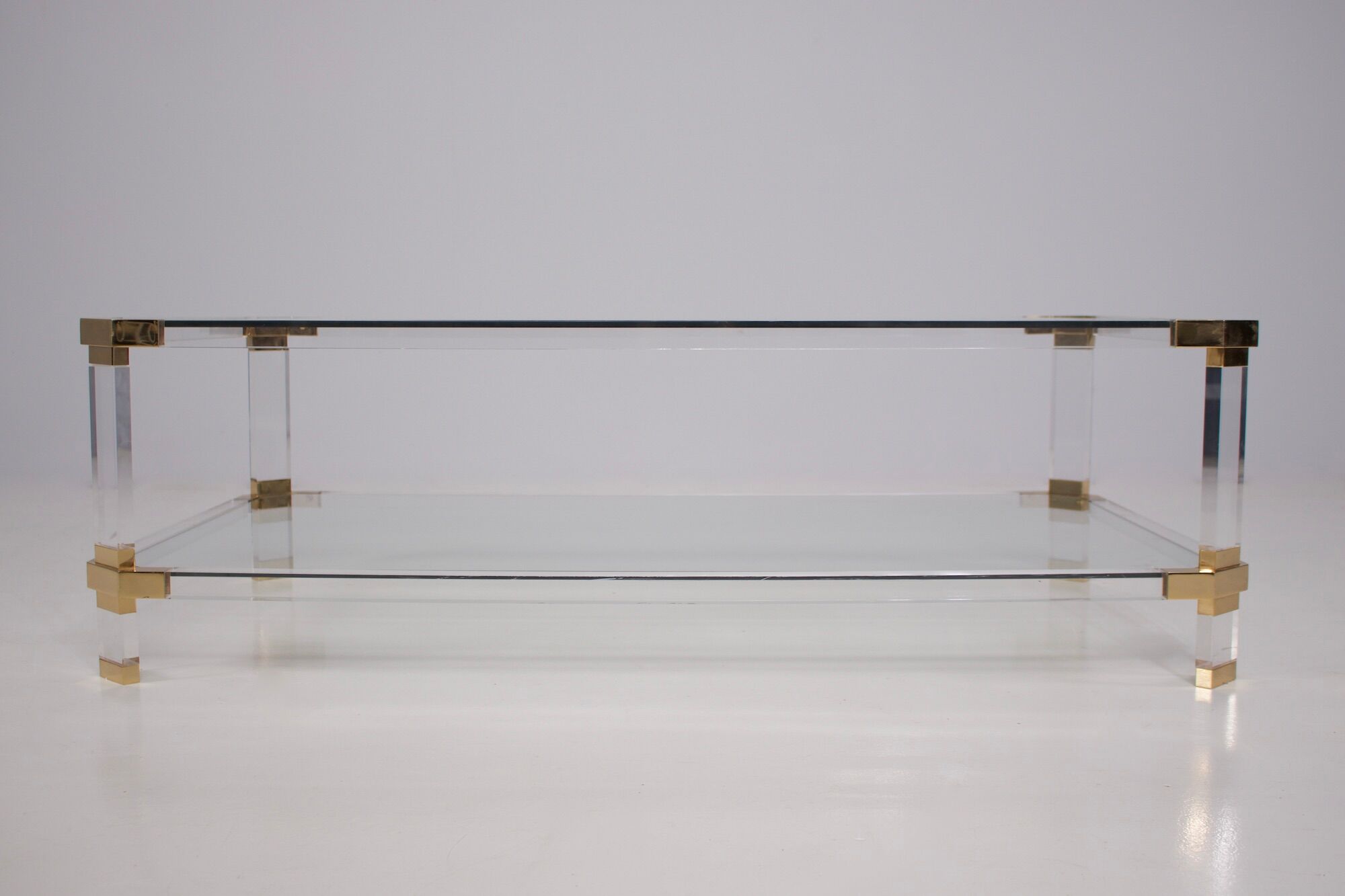 Charles Hollis Jones: Plexiglass & Brass coffee table