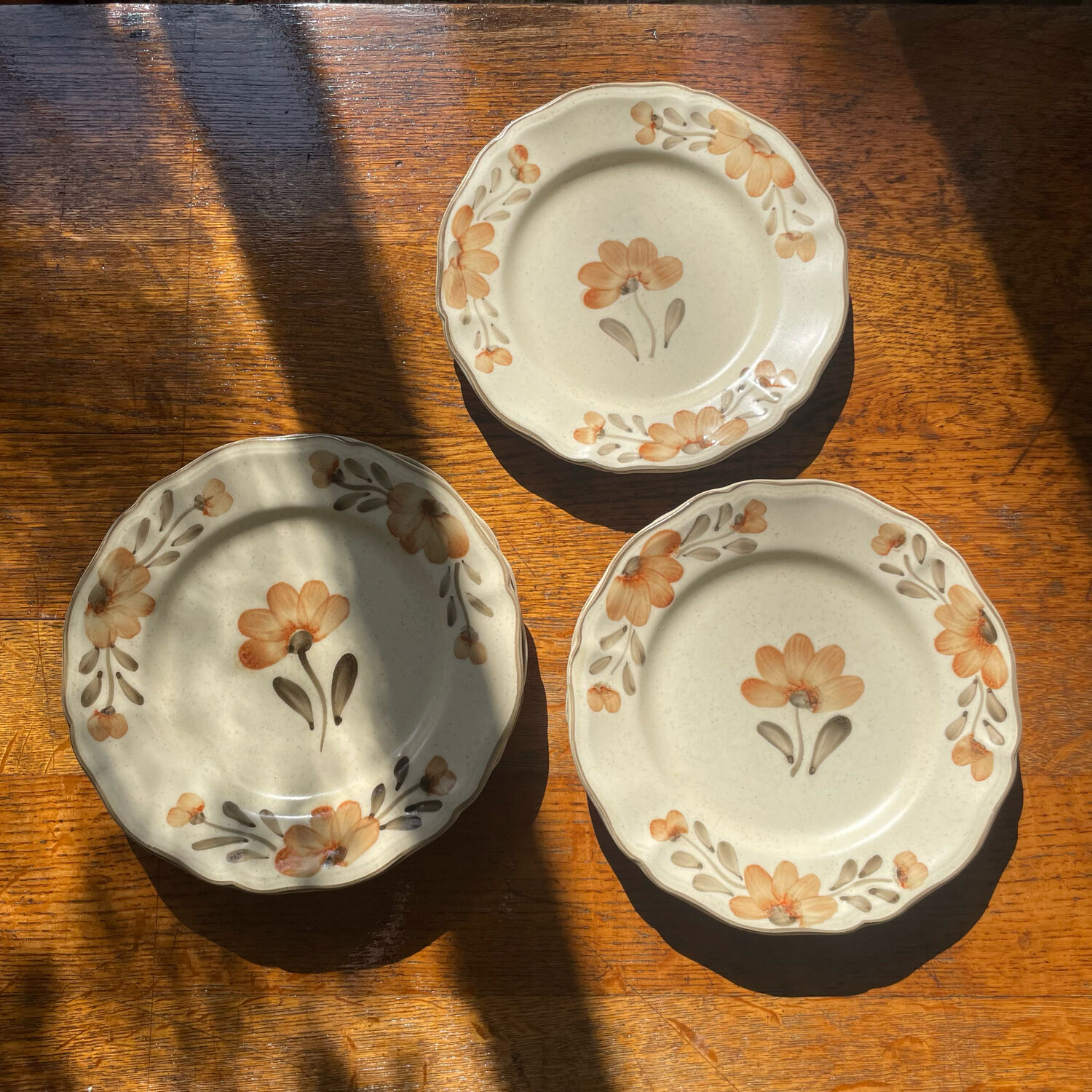 Vintage Sarreguemines dessert plates