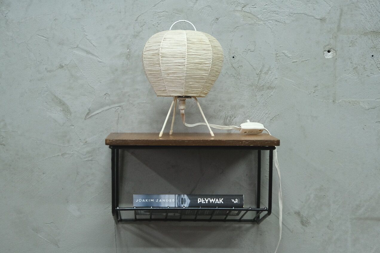 Scandinavian teak string wall shelf, 1960s