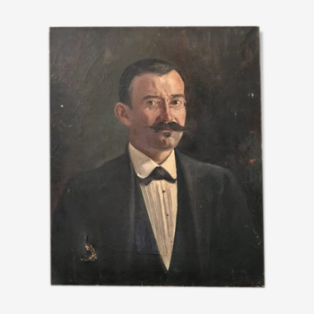 Painting portrait of man