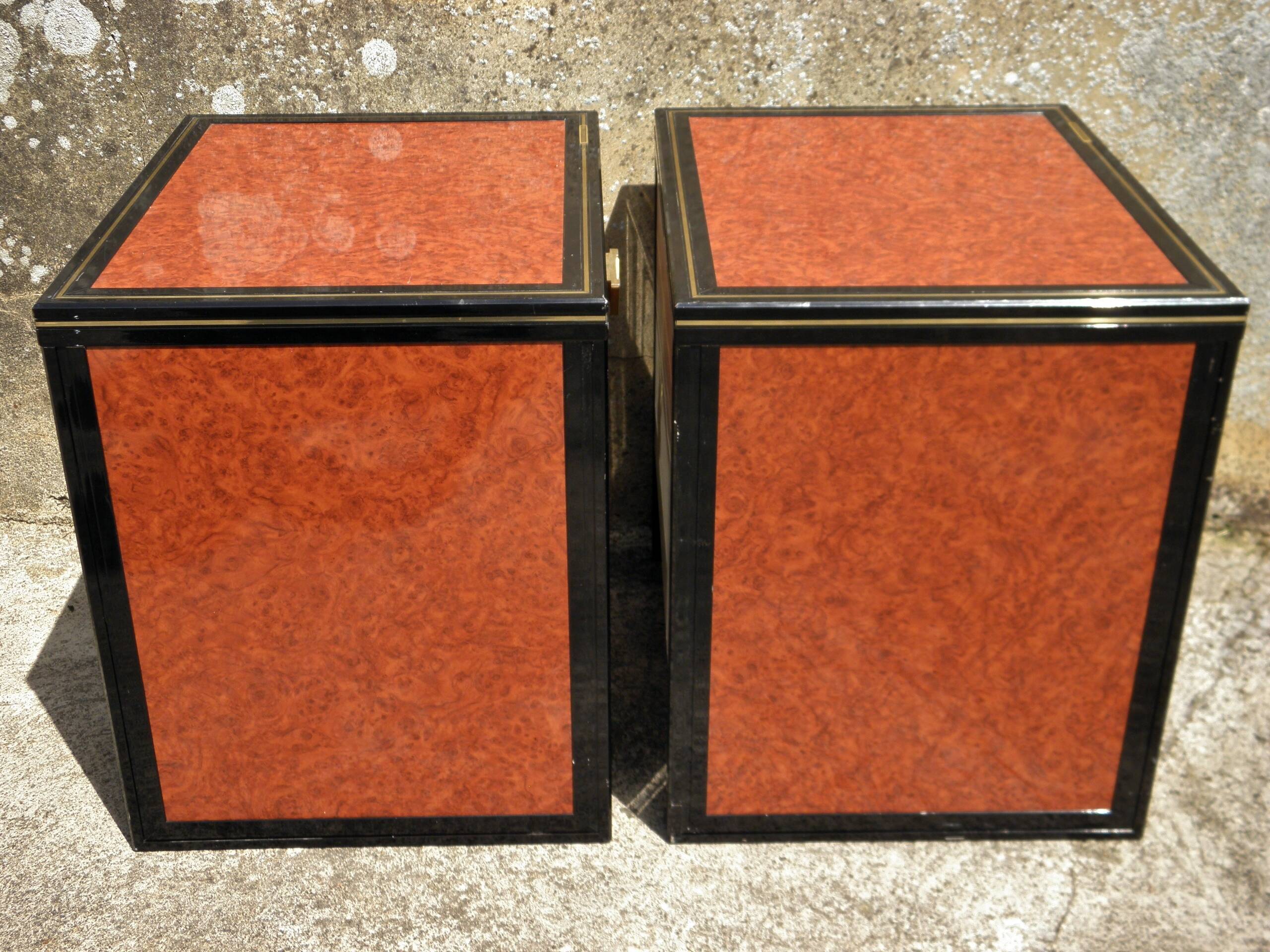 Headboard and bedside tables Pierre Vandel 1980