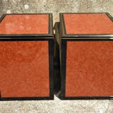Headboard and bedside tables Pierre Vandel 1980