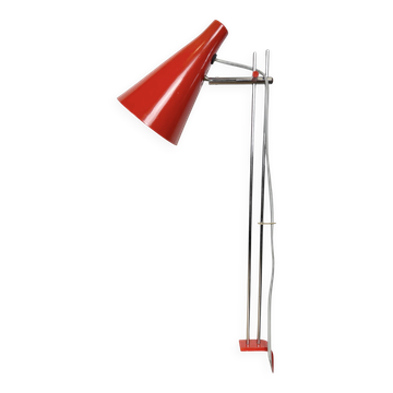 Vintage Red Table Lamp by Josef Hůrka for Lidokov, 1960s