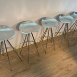 Set of 5 stools "Jamaica" by designer Pepe Cortes production Amat