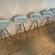 Set of 5 stools "Jamaica" by designer Pepe Cortes production Amat