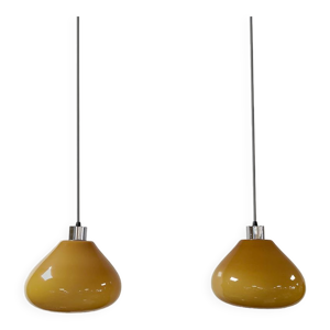 Suspensions en verre vintage des