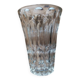 Antique pressed molded glass vase