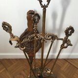 Copper fireplace servant