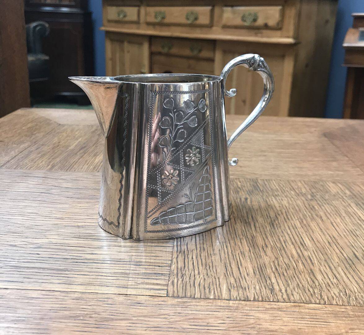 Silver-plated milk jug