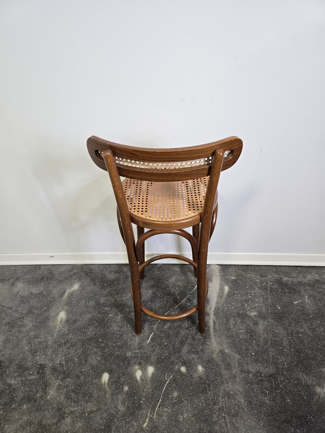 Bentwood Bar Stool with Cane Seat & Back