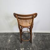 Bentwood Bar Stool with Cane Seat & Back