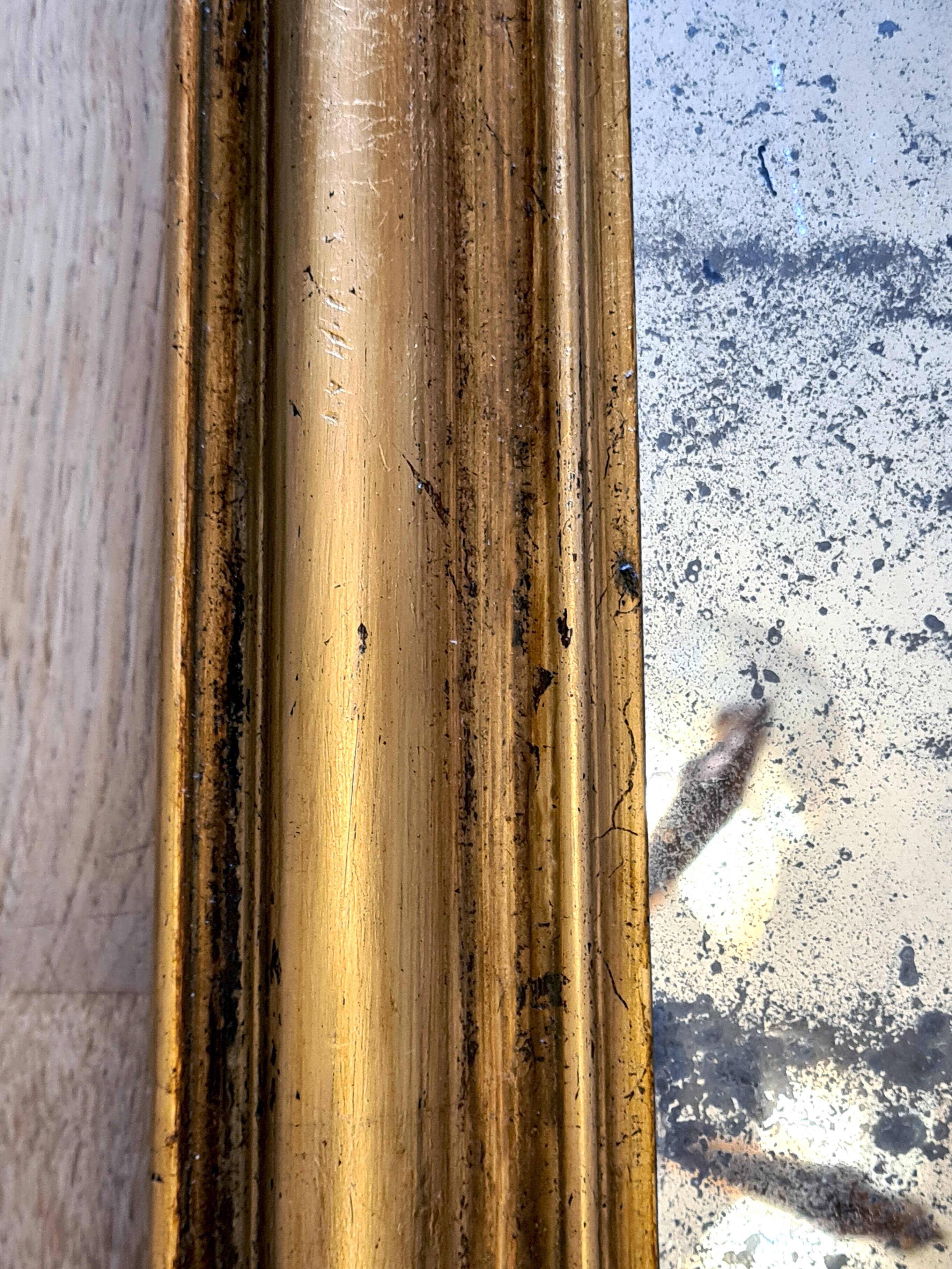 Antique Louis-Philippe mirror "Philomène" gold leaf