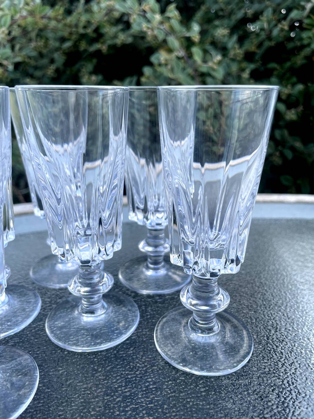 Set of 6 bayel crystal liqueur glasses