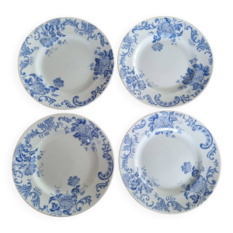 Set of 4 vintage iron earth plates