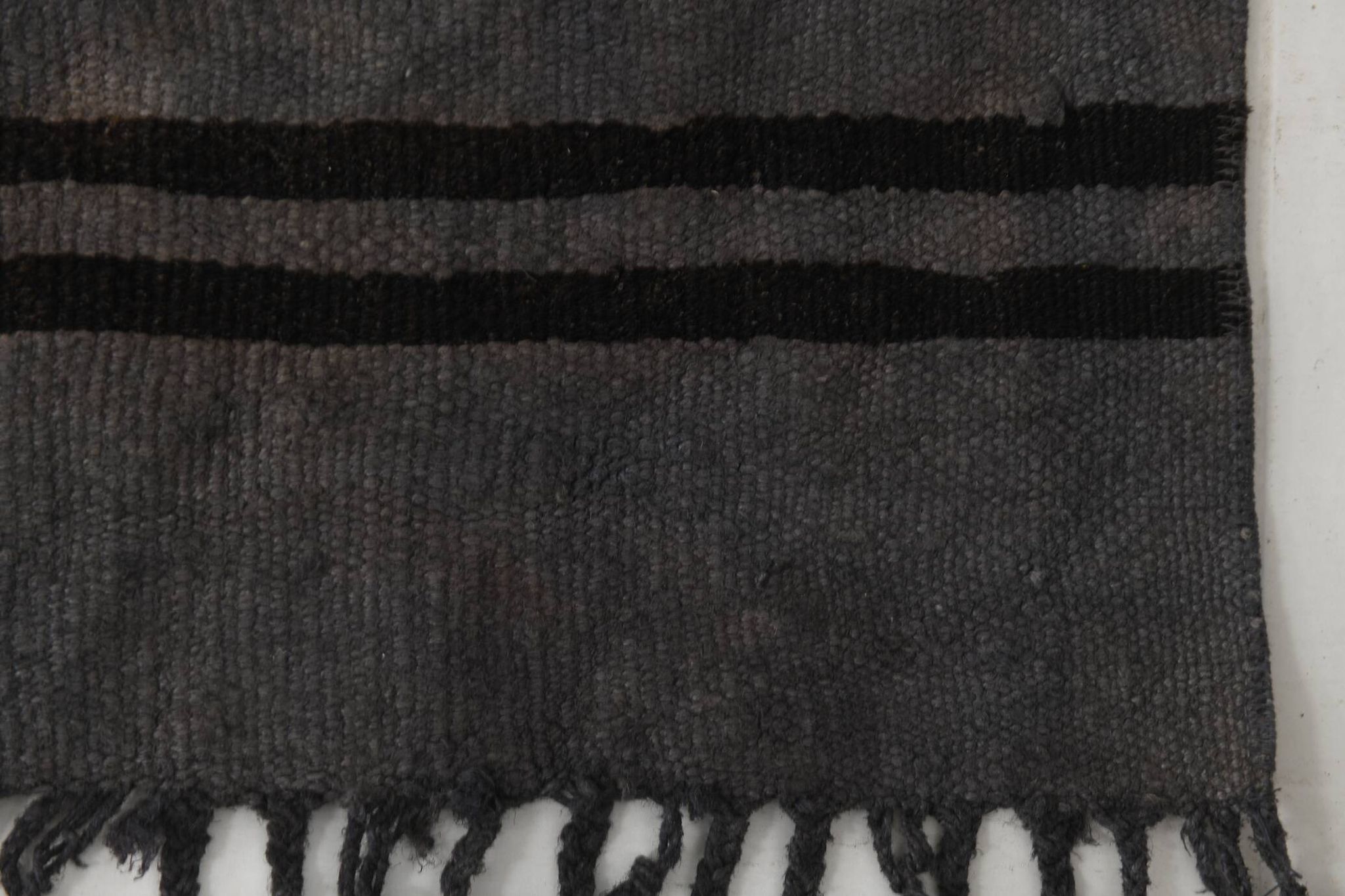 2x8 Green & Black One-of-a-Kind Vintage Kilim Runner, 67x247 Cm