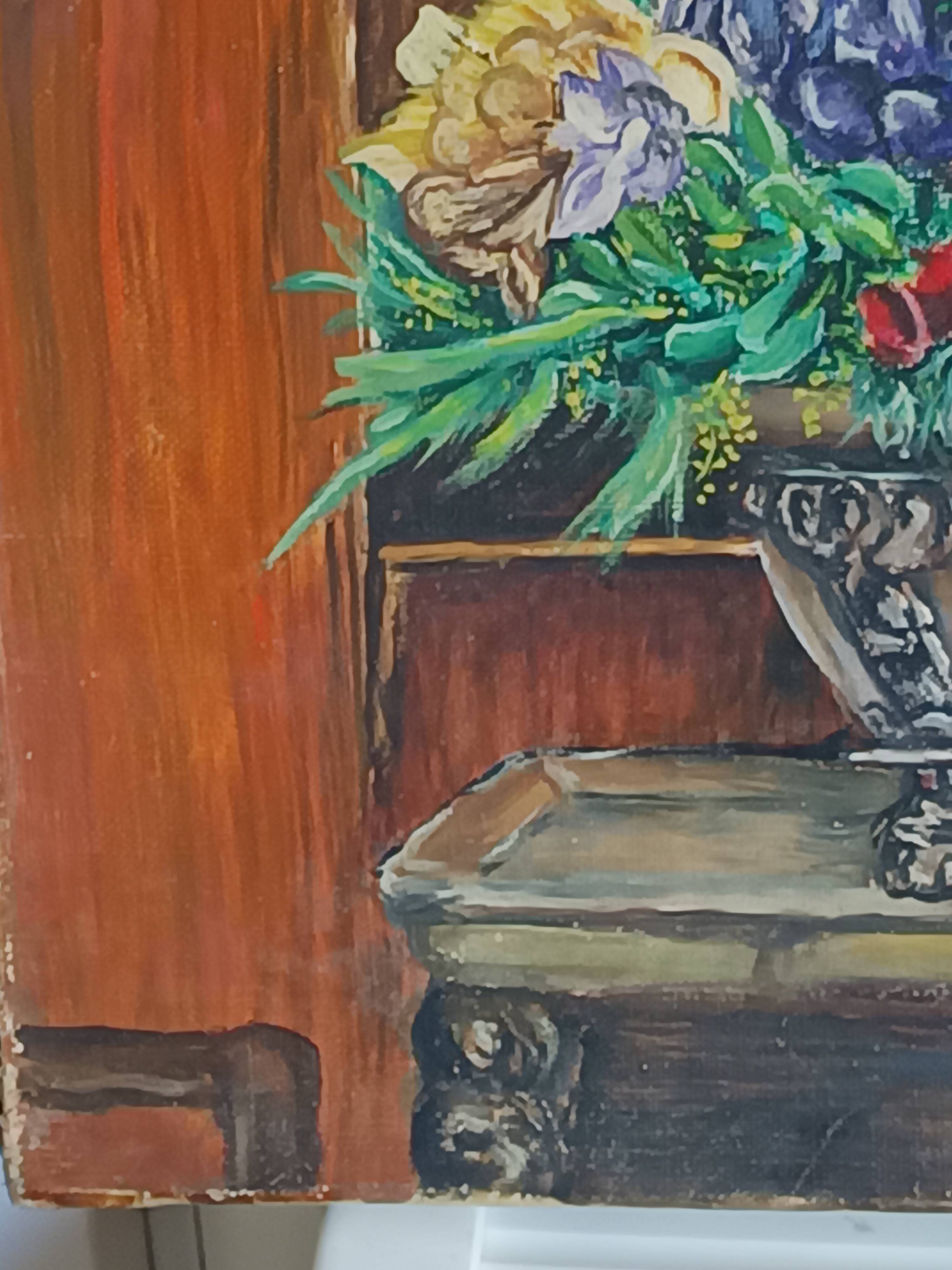 Pierre Garnier (1895-1972) Still Life with Flowers Oil on canvas signed