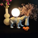 Ceramic white bear lamp