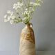 Stoneware bottle vase decorated with herbarium by Carole Boissière