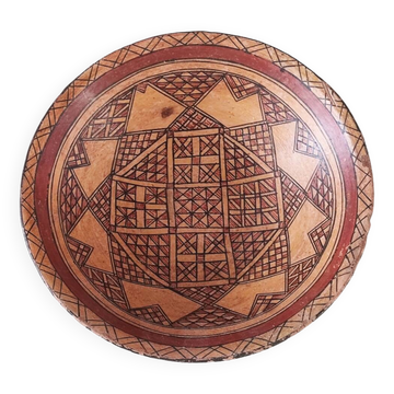 Ancien plat ideqqi kabyle terre cuite