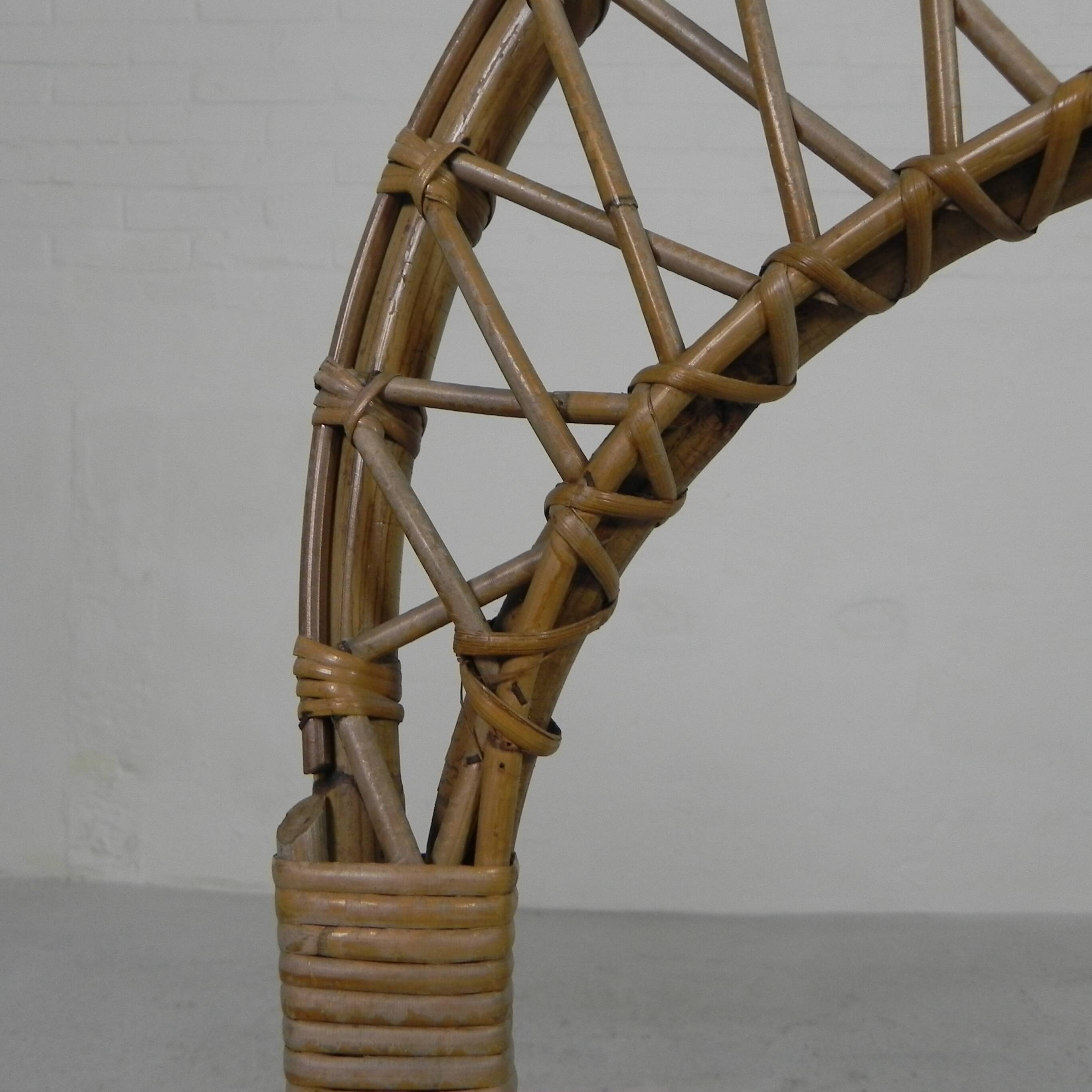 Bamboo chair, dining table chair, 1950s