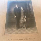 Ancienne photographie mariés couple