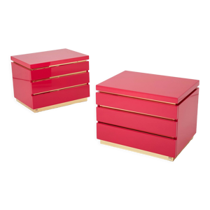 Paire de tables de chevet laquées