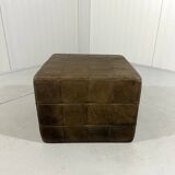 Pouf patchwork en cuir De Sede