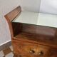 Art Deco bedside table in wood and mirror