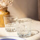 2 verres à whisky décor géométrique