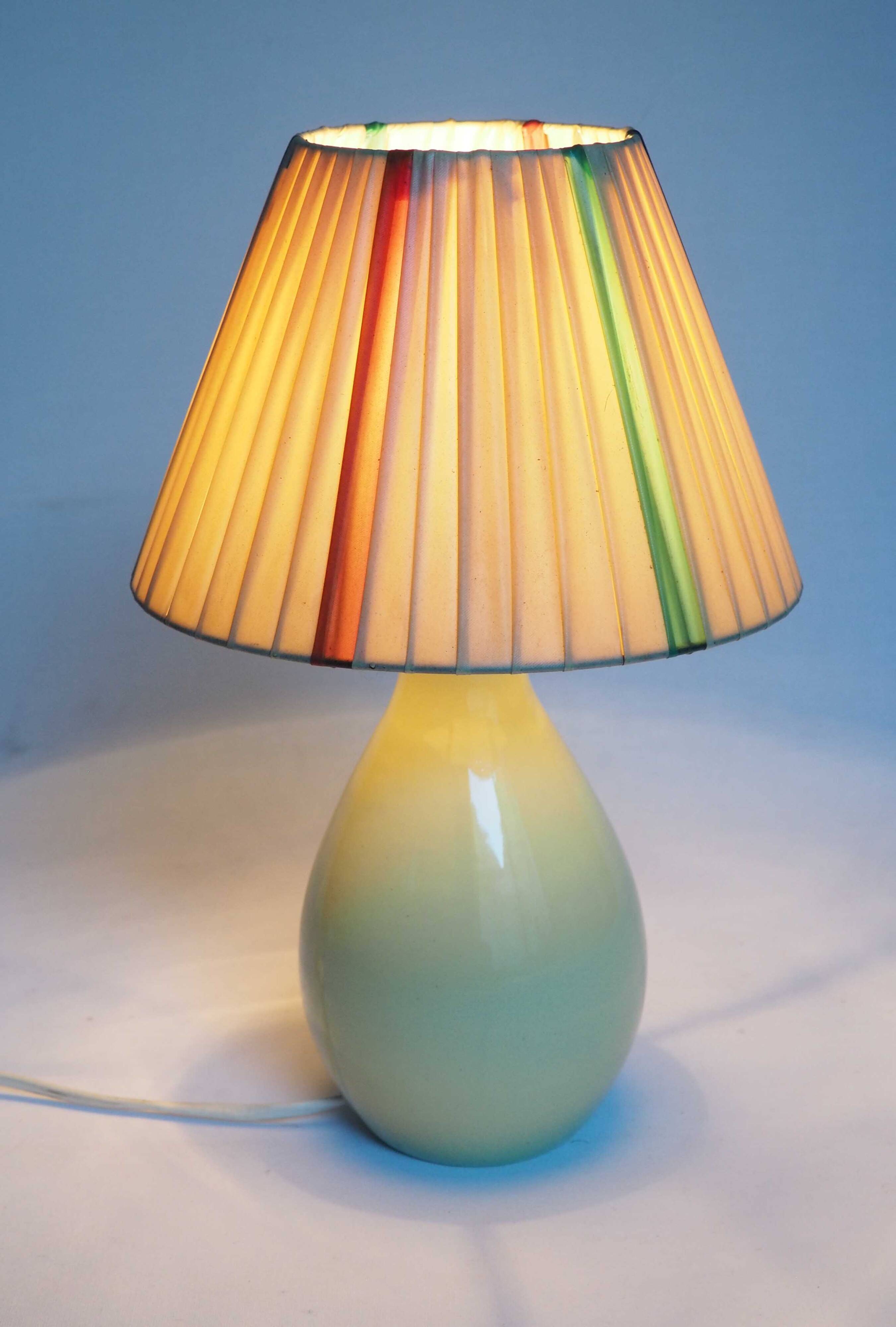 Almond green ceramic lamp