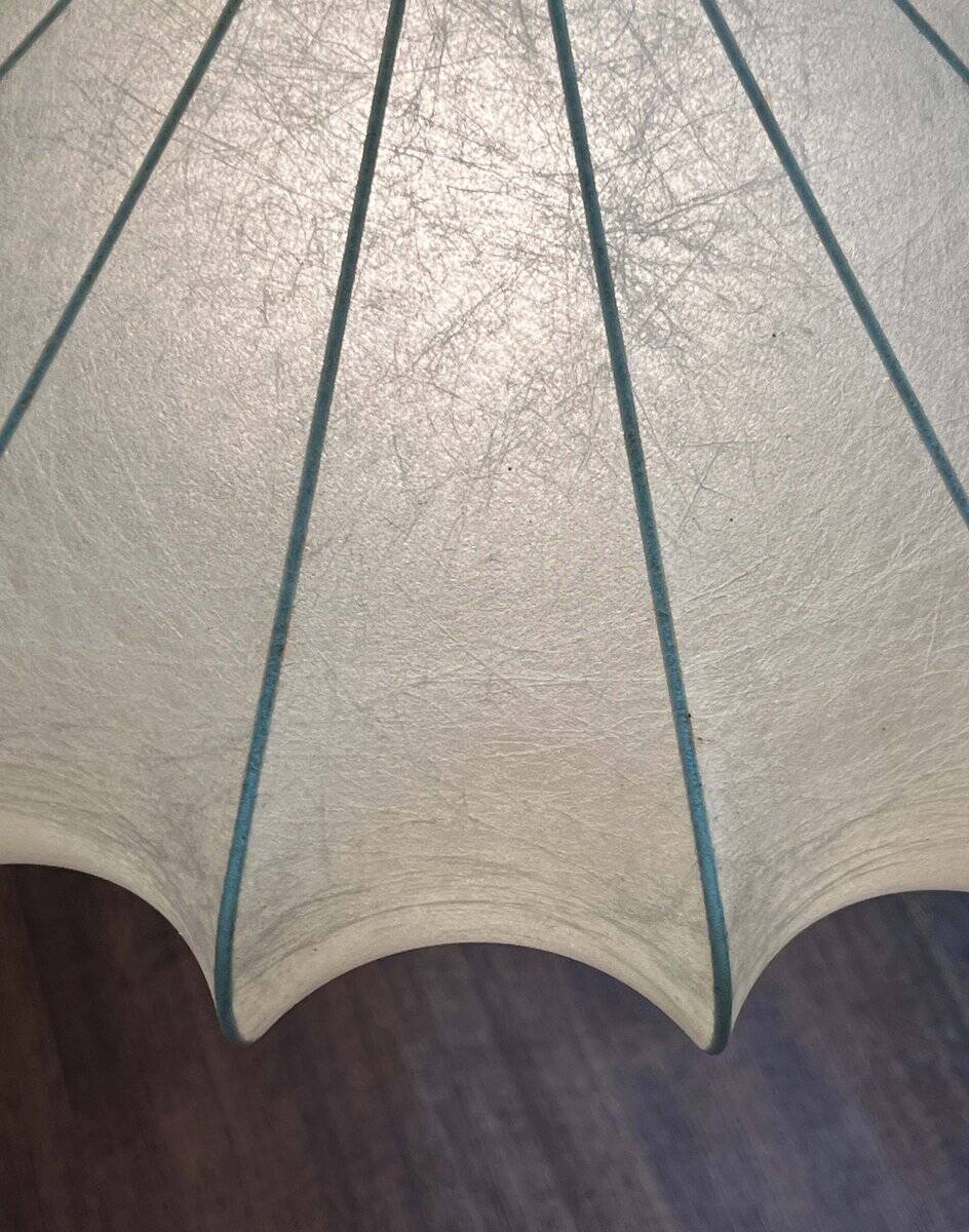 Modern mid-century Cocoon pendant lamp by Friedel Wauer for Goldkant Leuchten, 1960s.