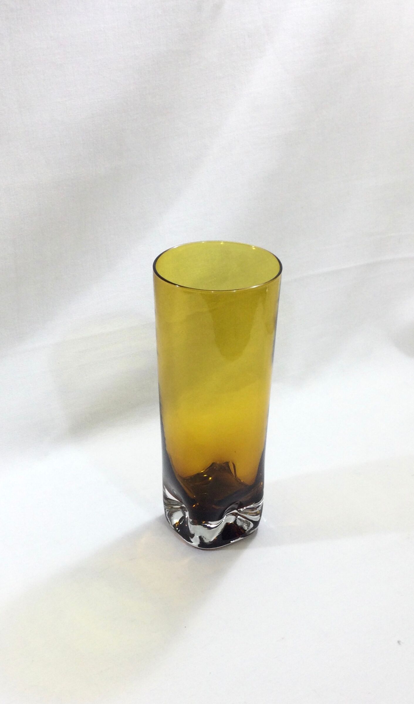 Orange crystal vase