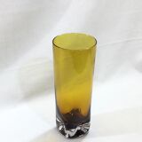 Vase en cristal orangé