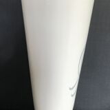 White and brown white and brown form évase vase leaf pattern - 40 cm