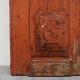 Grandes portes de monastère du XVIIe siècle en chêne laqué terre cuite, Portugal