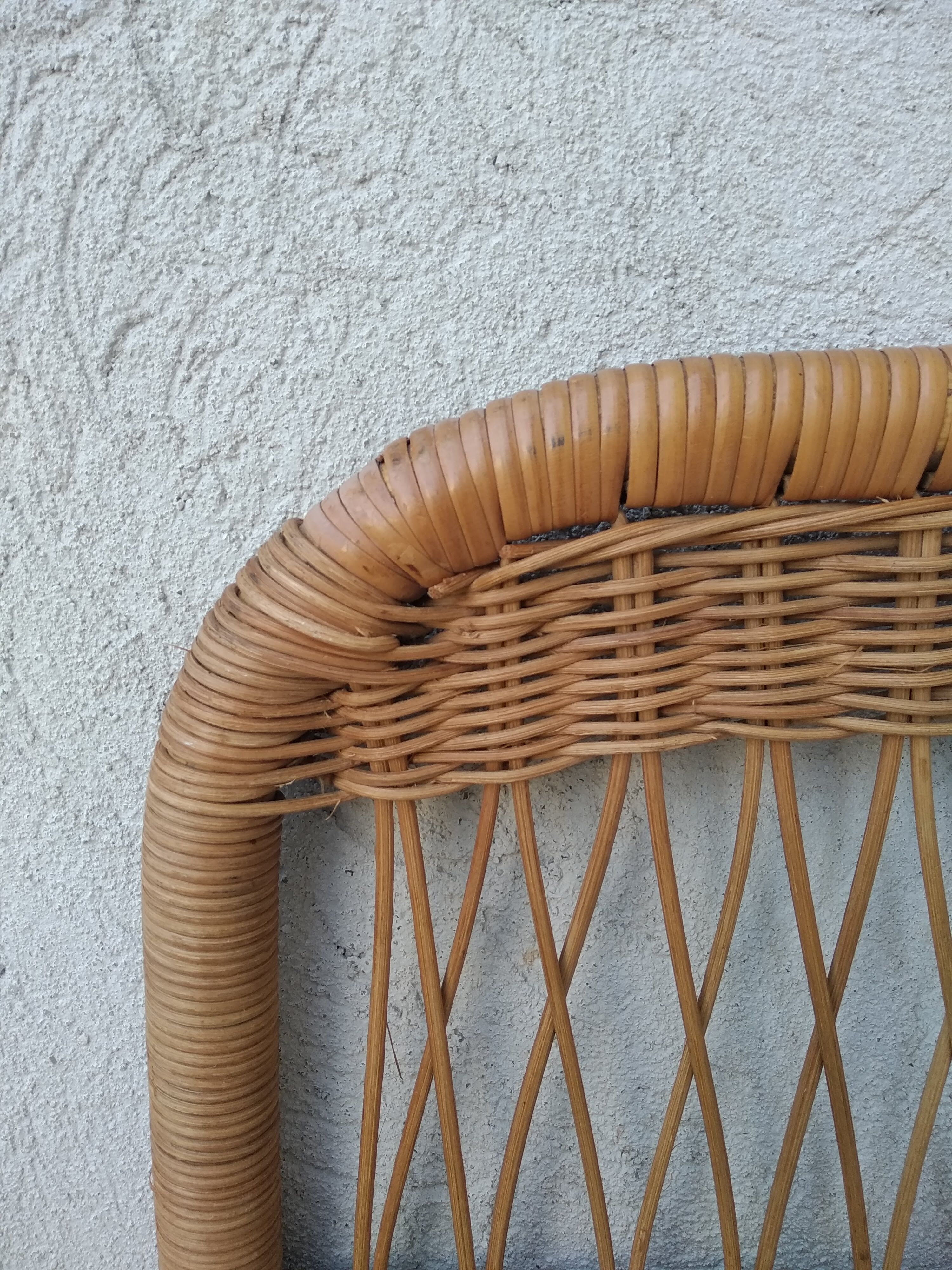 Vintage rattan headboard