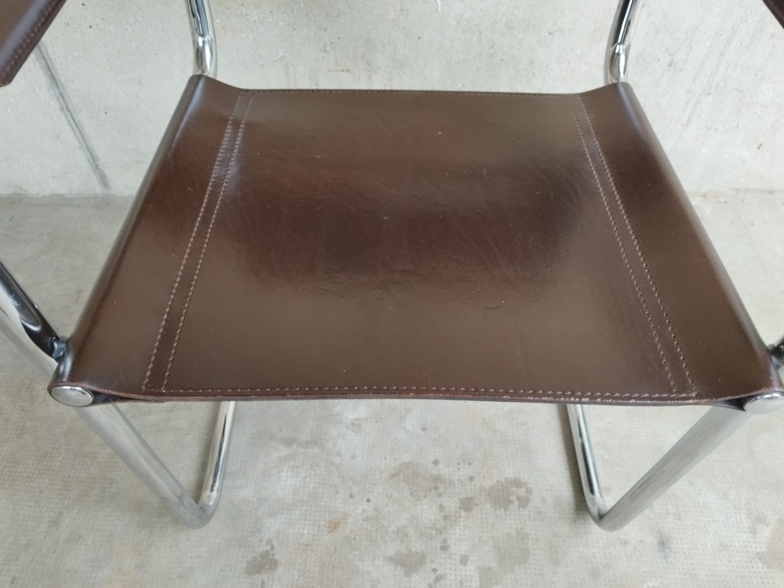 Chaise mg5 cuir marron Matteo Grassi