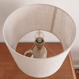Lampe grès et jute tissée