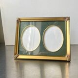 Cadre photo art deco en métal à double ouverture 17 cm x 13 cm