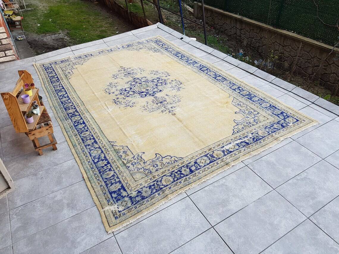 Turkish Oushak Living Room Rug sku910