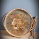 Rattan tray dried flowers